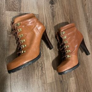 Women’s Ralph Lauren Leather Heeled Ankle Boots